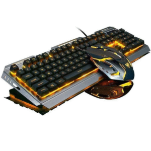 Orange Yellow Wired Gaming Keyboard Mouse Combo