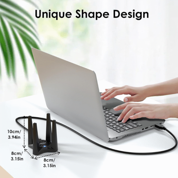 AC1900 Dual Band USB WiFi Adapter with 2.4GHz/5GHz - Image 4