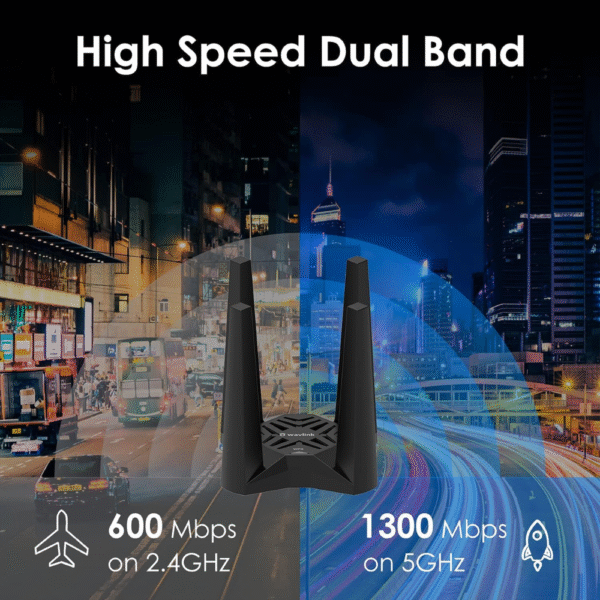 AC1900 Dual Band USB WiFi Adapter with 2.4GHz/5GHz - Image 5