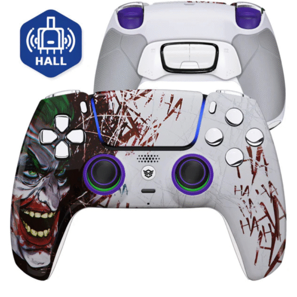 HEXGAMING ULTIMATE Controller with Hall Effect Joysticks for PS5, PC, Mobile - Clown